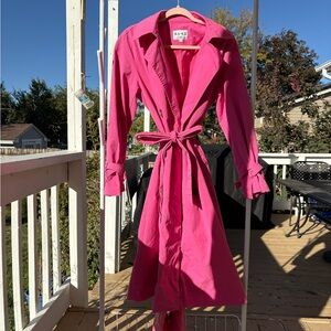 NA-KD PINK TRENCH COAT VINTAGE STYLE